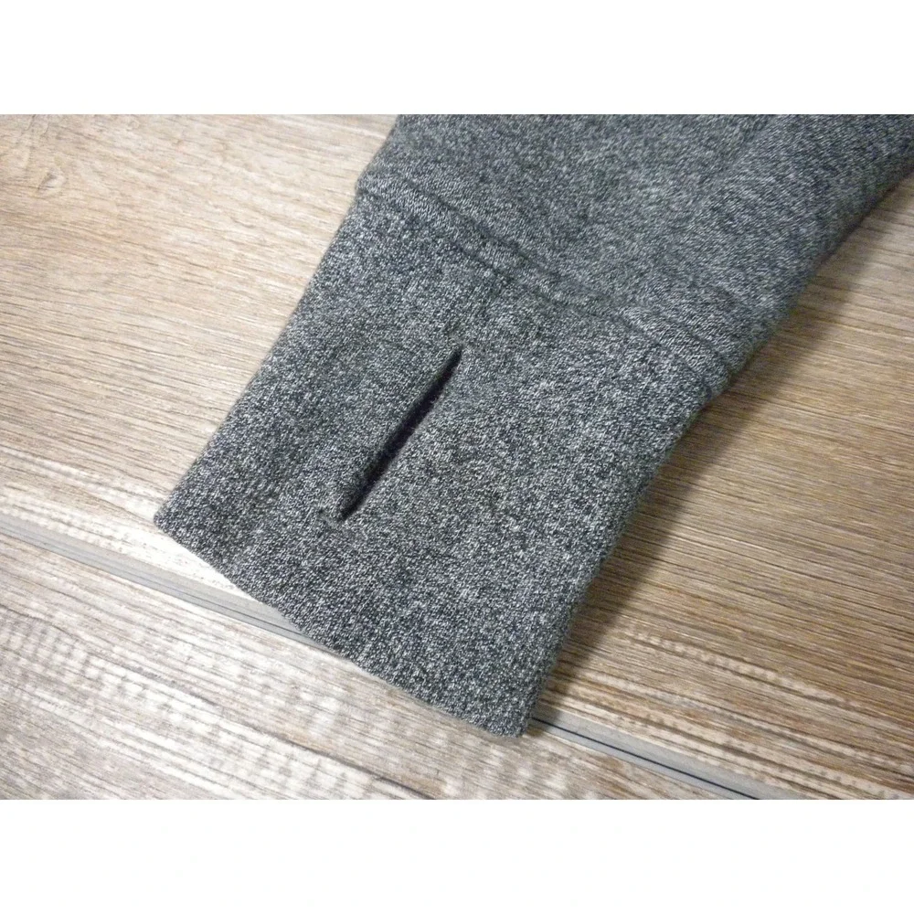 Lululemon Scuba Full Zip Hoodie 8 M Gray Fleece Thumbholes Logo Hood LW4AWNS